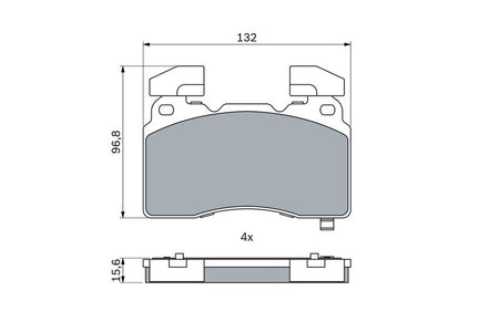 Bosch 0986424894 Brake Pad Set, disc brake - 5