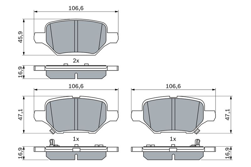Bosch 0986424895 Brake Pad Set, disc brake - 5