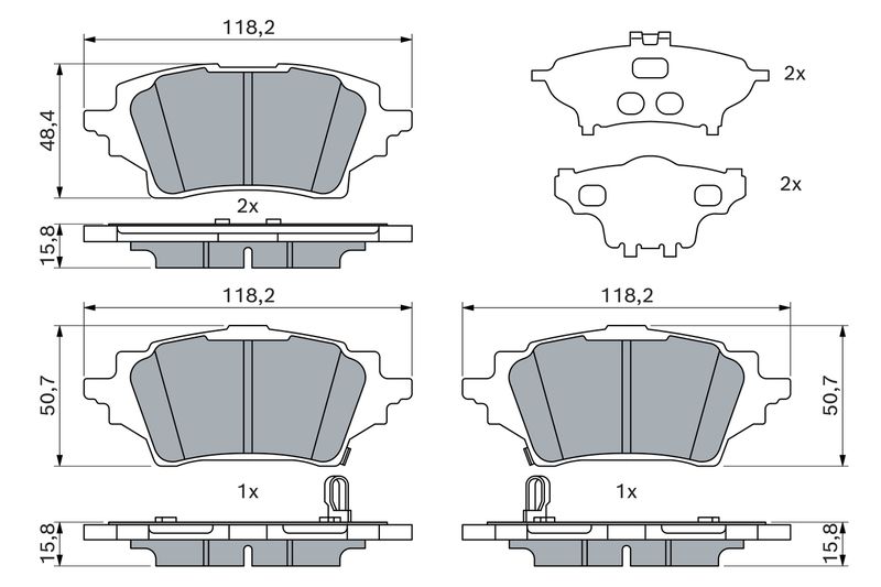 Bosch 0986424911 Brake Pad Set, disc brake - 5