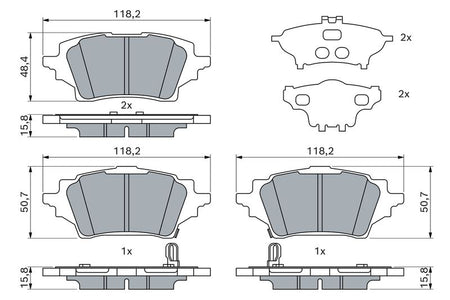 Bosch 0986424911 Brake Pad Set, disc brake - 5