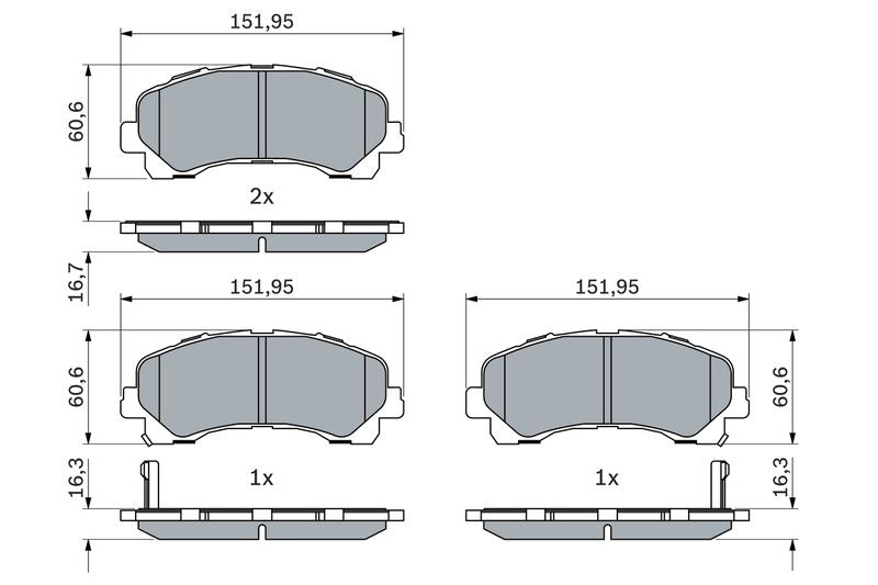 Bosch 0986424916 Brake Pad Set, disc brake - 5