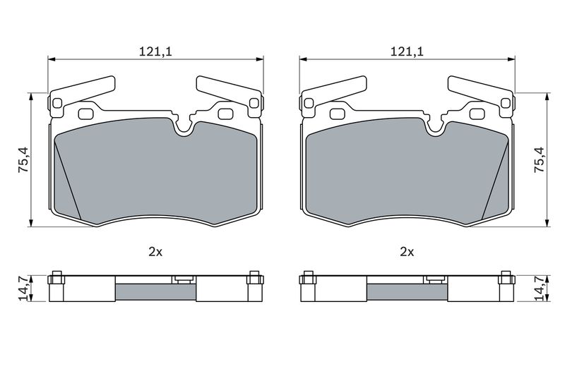 Bosch 0986424918 Brake Pad Set, disc brake - 5