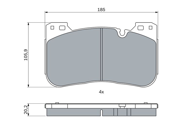 Bosch 0986424921 Brake Pad Set, disc brake - 5