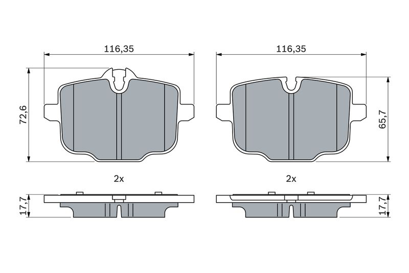 Bosch 0986424922 Brake Pad Set, disc brake - 5