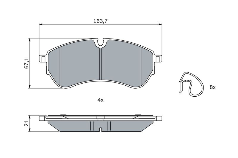 Bosch 0986424929 Brake Pad Set, disc brake - 5