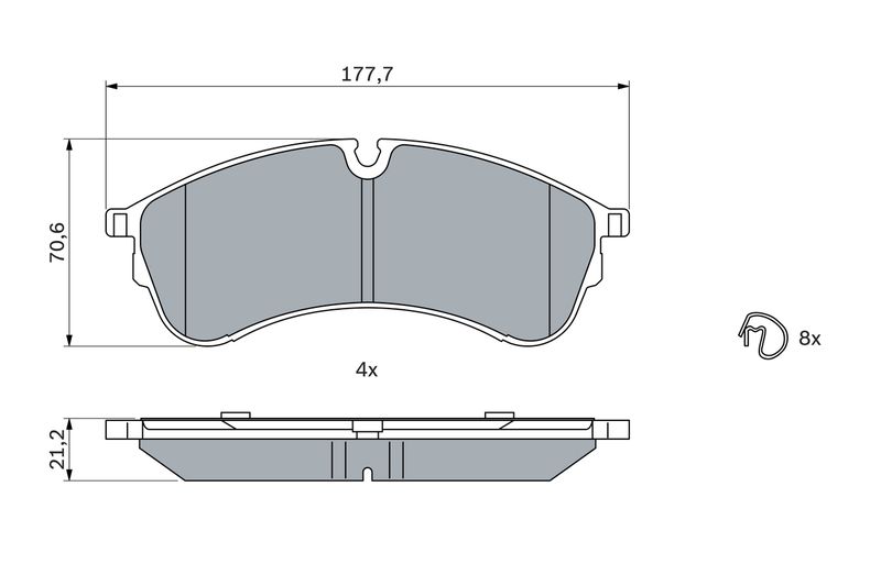 Bosch 0986424930 Brake Pad Set, disc brake - 5