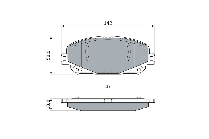 Bosch 0986424939 Brake Pad Set, disc brake - 5