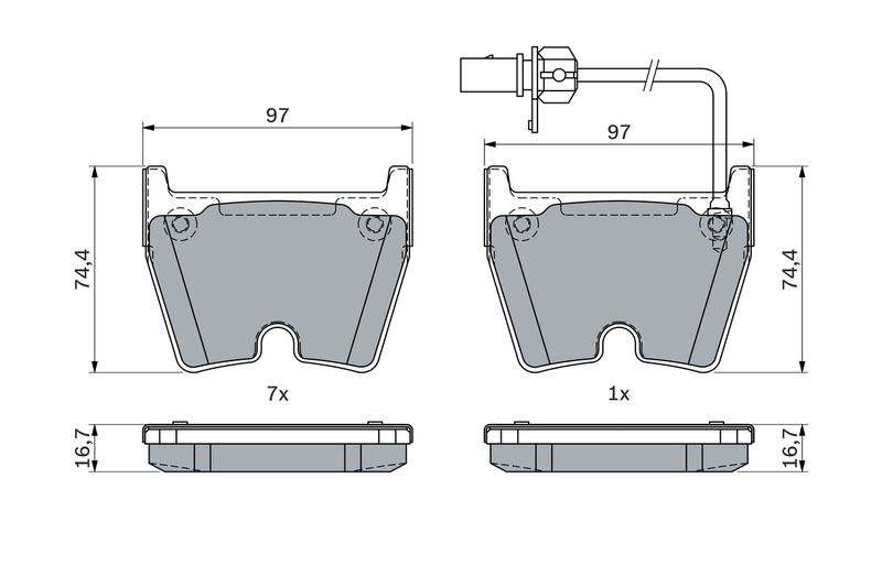 Bosch 0986424949 Brake Pad Set, disc brake - 5