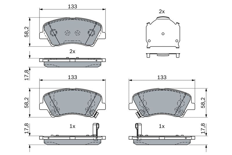 Bosch 0986424952 Brake Pad Set, disc brake - 5