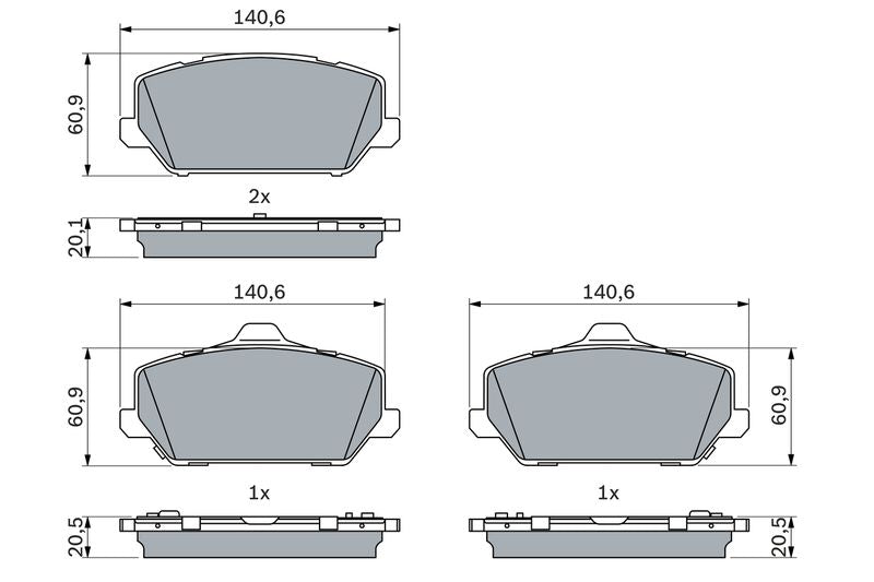 Bosch 0986424954 Brake Pad Set, disc brake - 5