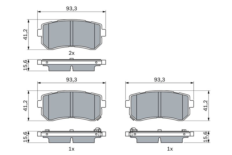 Bosch 0986424956 Brake Pad Set, disc brake - 5