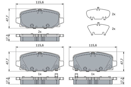 Bosch 0986424963 Brake Pad Set, disc brake - 5