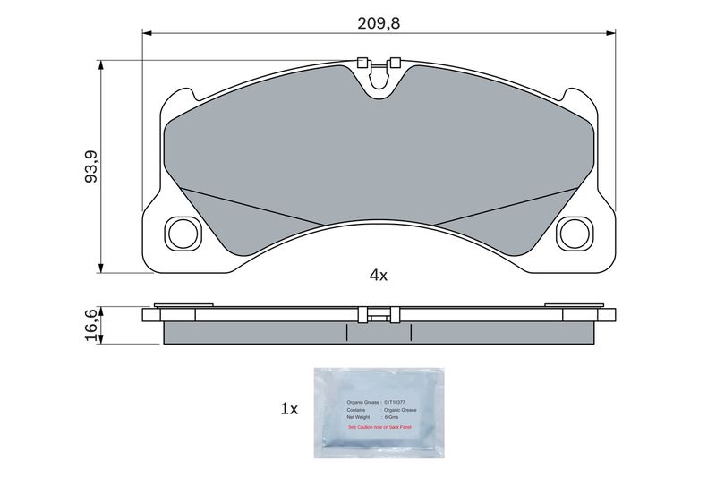 Bosch 0986424970 Brake Pad Set, disc brake - 5