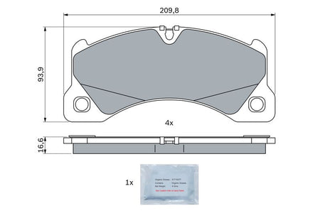 Bosch 0986424970 Brake Pad Set, disc brake - 5