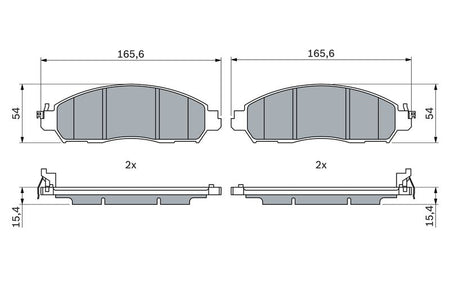 Bosch 0986424973 Brake Pad Set, disc brake - 5