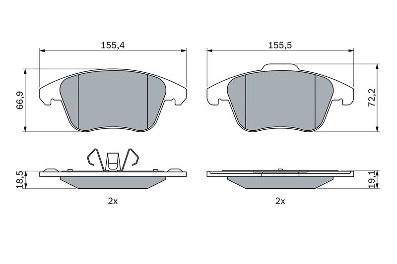 Bosch 0986424986 Brake Pad Set, disc brake - 5