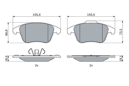Bosch 0986424986 Brake Pad Set, disc brake - 5