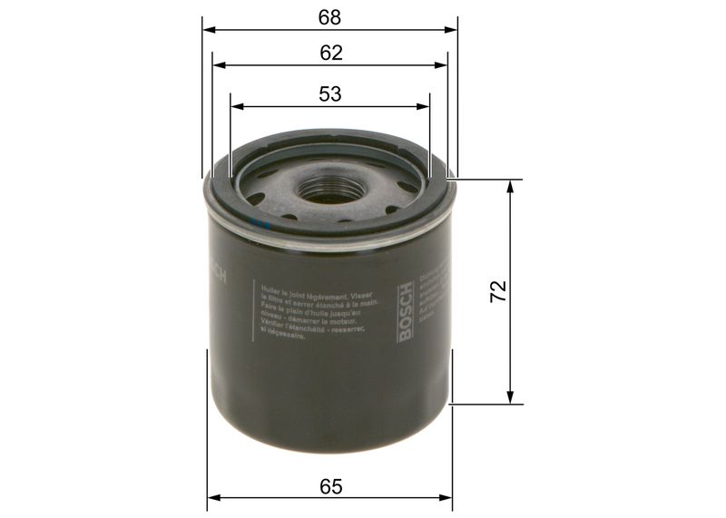 Bosch 0986452028 Oil Filter - 1