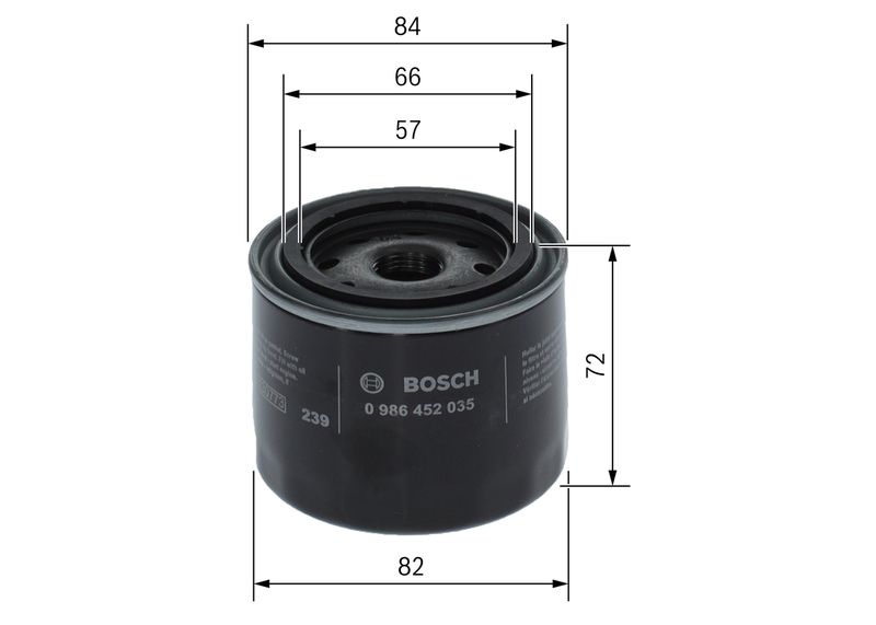 Bosch 0986452035 Oil Filter - 1