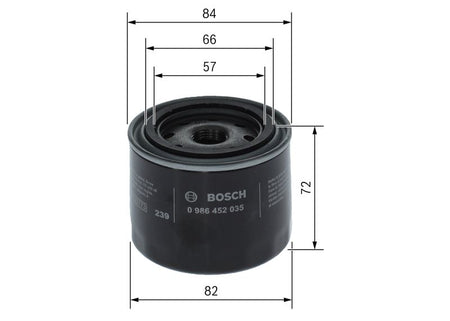 Bosch 0986452035 Oil Filter - 1