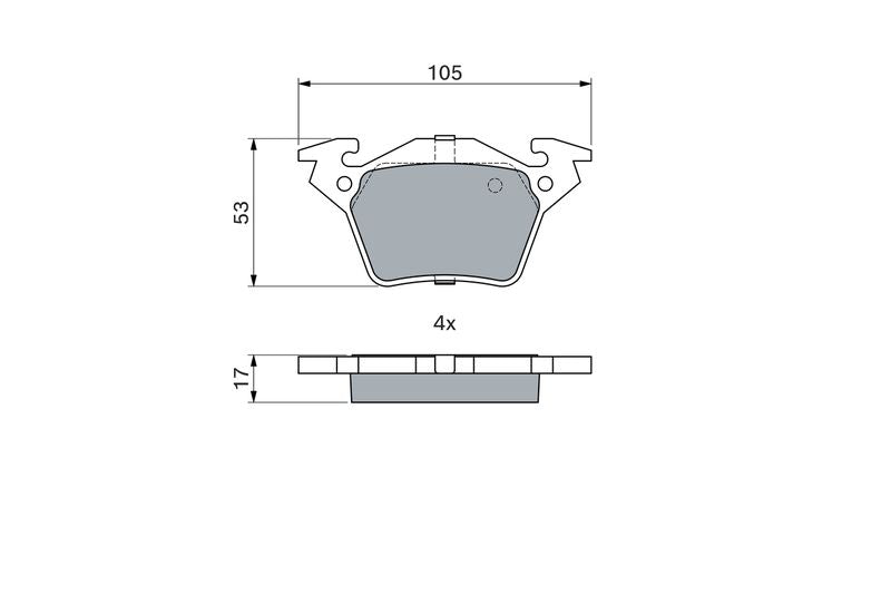 Bosch 0986460002 Brake Pad Set, disc brake - 5