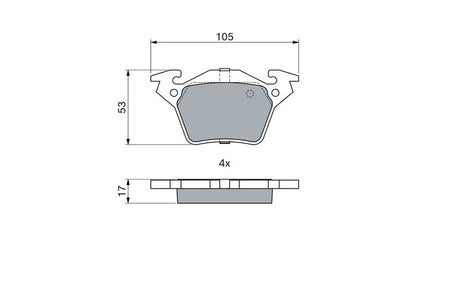 Bosch 0986460002 Brake Pad Set, disc brake - 5