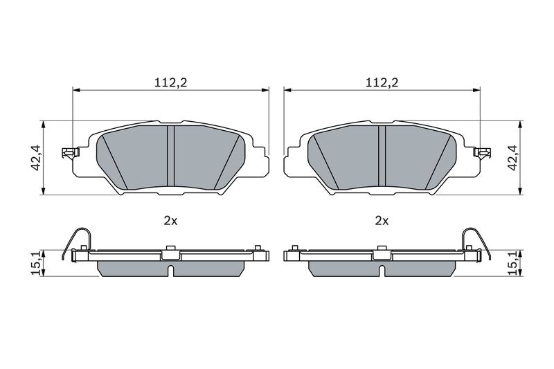 Bosch 0986460006 Brake Pad Set, disc brake - 5