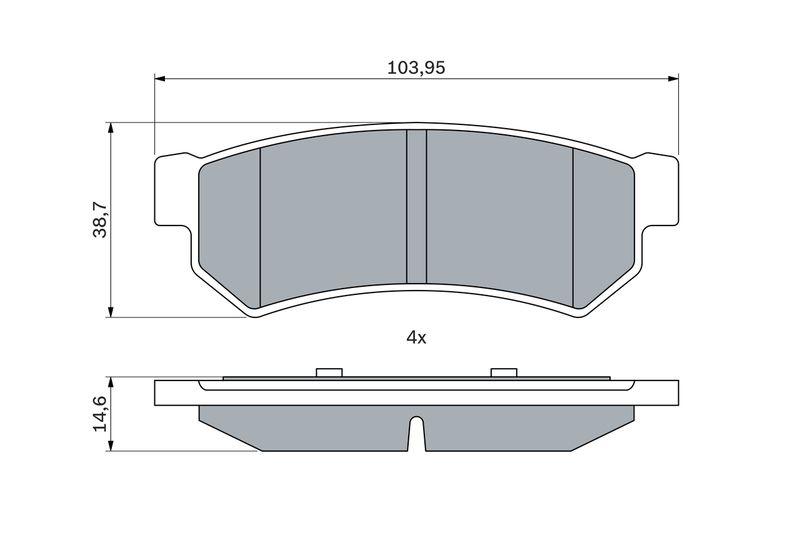 Bosch 0986460007 Brake Pad Set, disc brake - 5