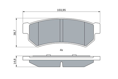 Bosch 0986460007 Brake Pad Set, disc brake - 5