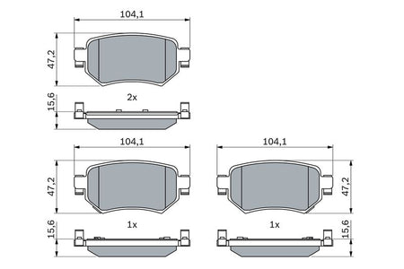 Bosch 0986460010 Brake Pad Set, disc brake - 5