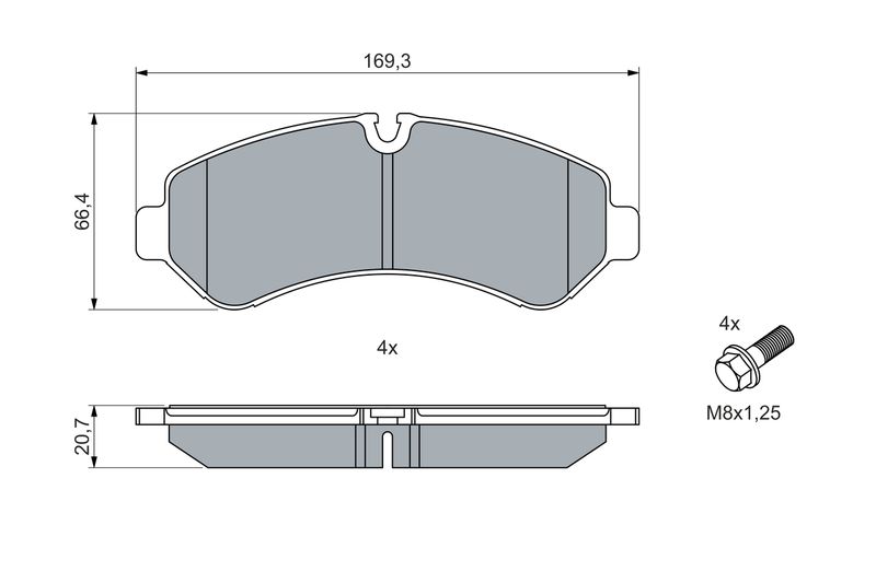 Bosch 0986460013 Brake Pad Set, disc brake - 5
