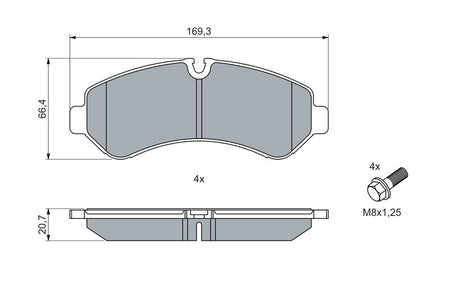 Bosch 0986460013 Brake Pad Set, disc brake - 5