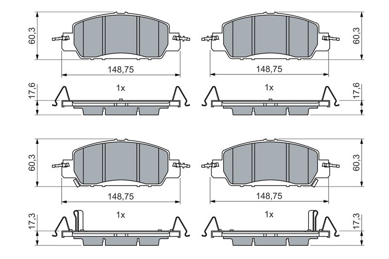 Bosch 0986460017 Brake Pad Set, disc brake - 5