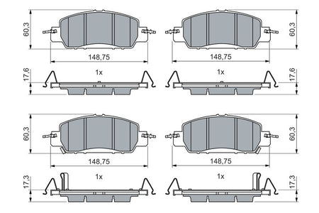 Bosch 0986460017 Brake Pad Set, disc brake - 5