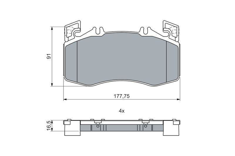 Bosch 0986460024 Brake Pad Set, disc brake - 5
