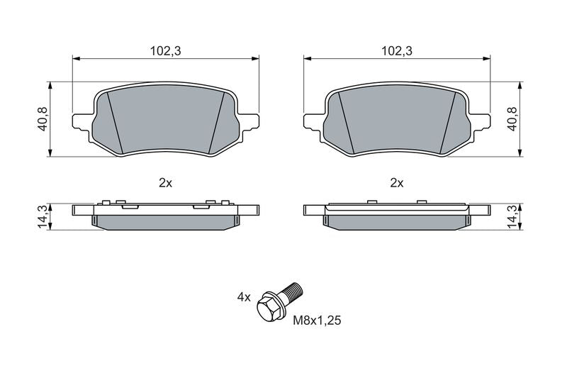 Bosch 0986460049 Brake Pad Set, disc brake - 5