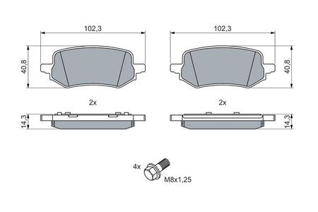 Bosch 0986460049 Brake Pad Set, disc brake - 5