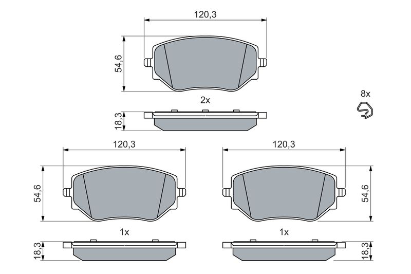 Bosch 0986460063 Brake Pad Set, disc brake - 5