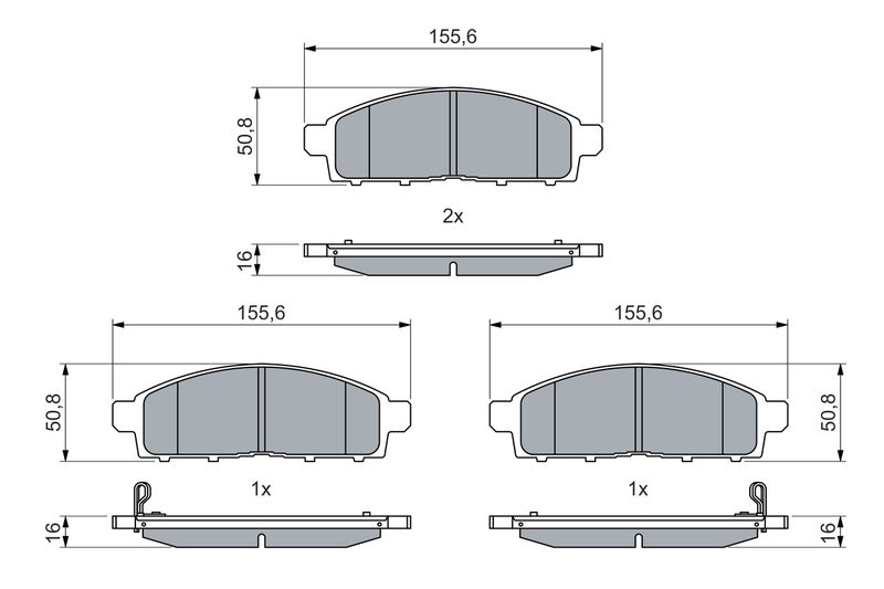 Bosch 0986460069 Brake Pad Set, disc brake - 5