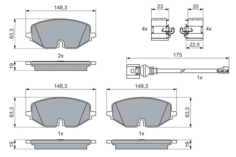 Bosch 0986460072 Brake Pad Set, disc brake - 5