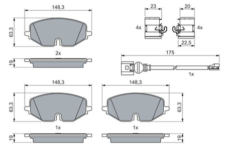 Bosch 0986460072 Brake Pad Set, disc brake - 5