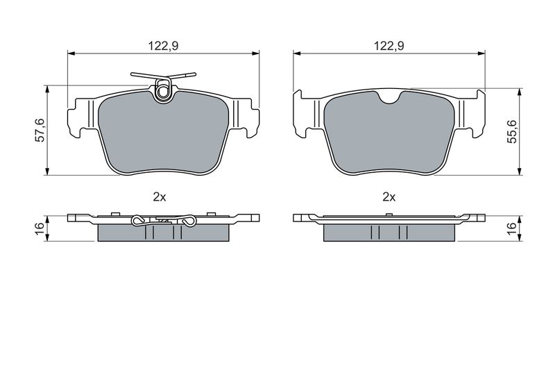 Bosch 0986460074 Brake Pad Set, disc brake - 5
