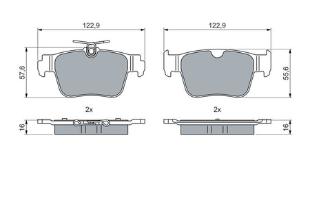 Bosch 0986460074 Brake Pad Set, disc brake - 5