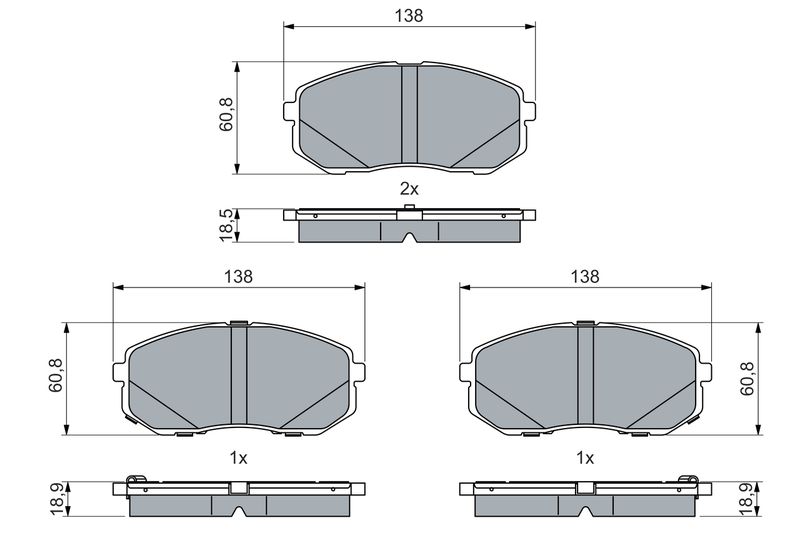 Bosch 0986460077 Brake Pad Set, disc brake - 5