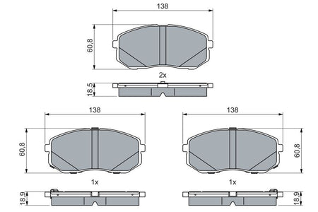 Bosch 0986460077 Brake Pad Set, disc brake - 5