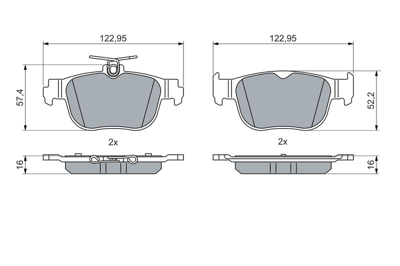 Bosch 0986460083 Brake Pad Set, disc brake - 5