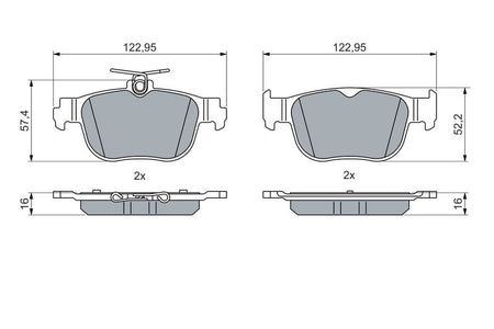 Bosch 0986460083 Brake Pad Set, disc brake - 5