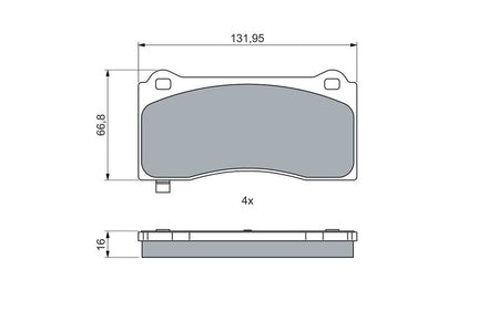 Bosch 0986460084 Brake Pad Set, disc brake - 5