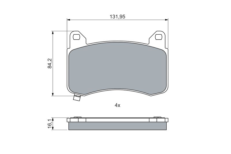 Bosch 0986460085 Brake Pad Set, disc brake - 5