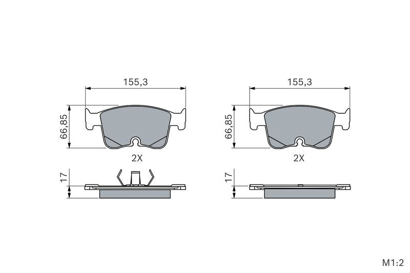 Bosch 0986460191 Brake Pad Set, disc brake - 5